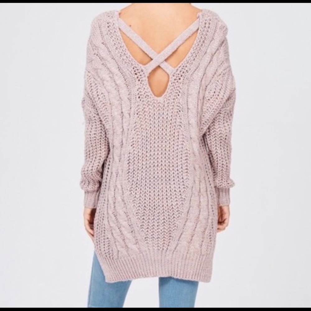 WISHLIST DUSTY ROSE OVERSIZED SWEATER